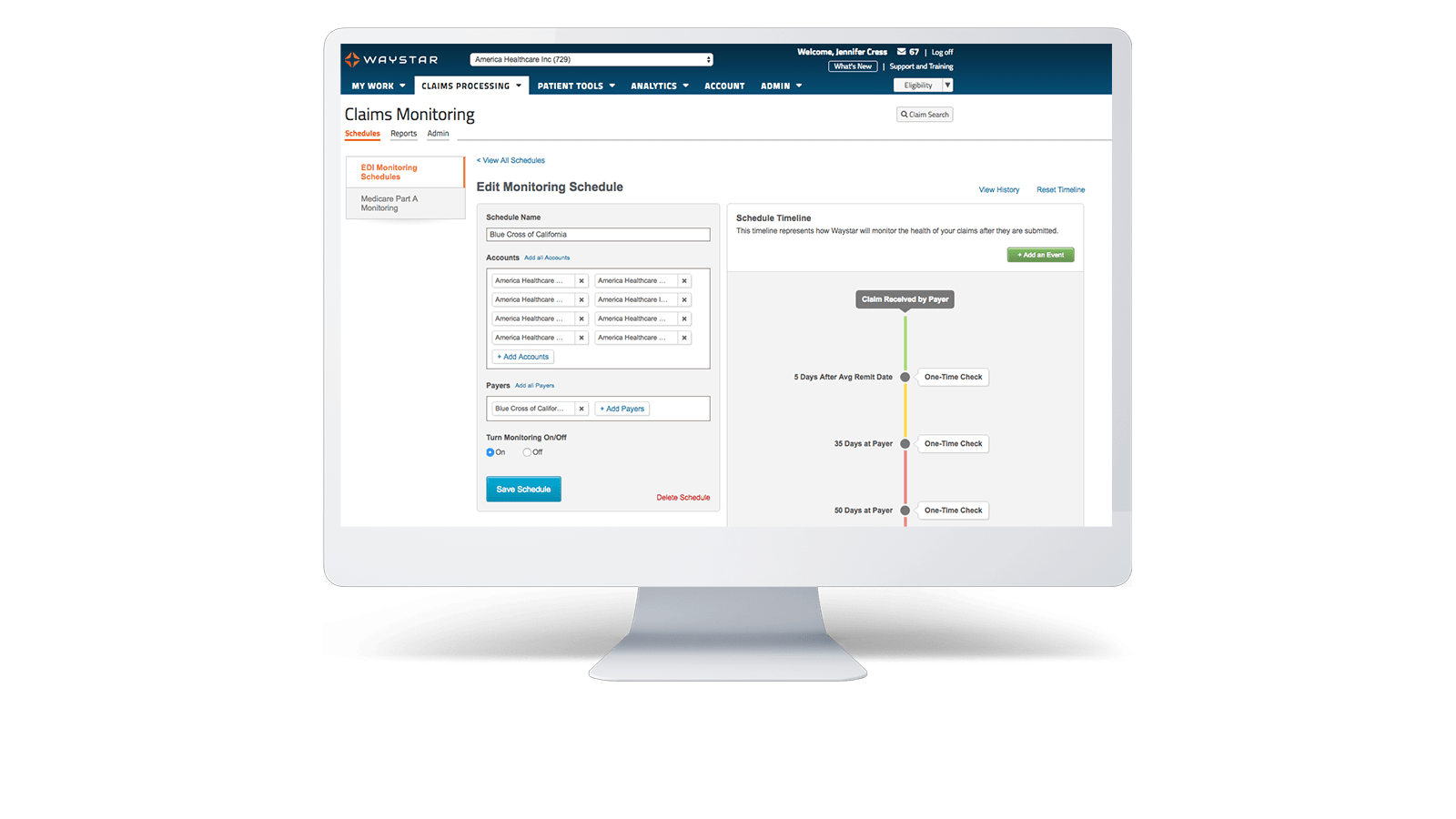 Claims Monitoring for Healthcare Organizations Waystar