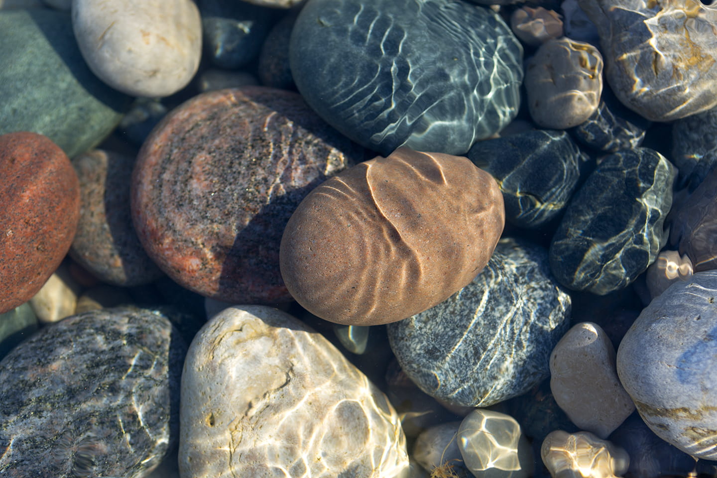 stones underwater