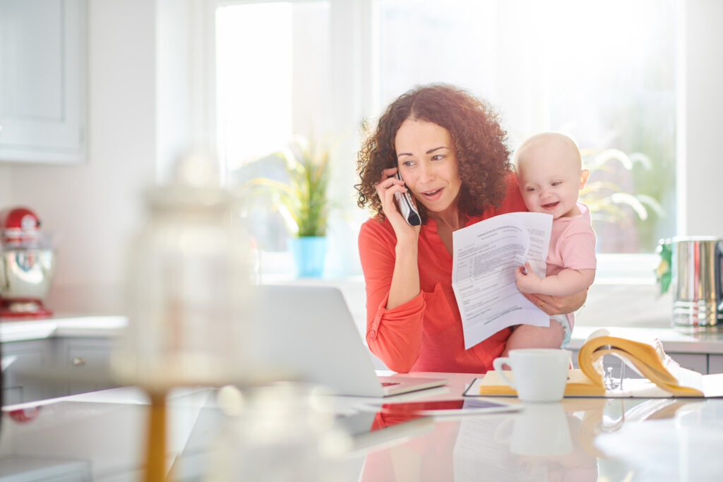 woman accessing telemedicine 2025 with her baby from home using virtual care